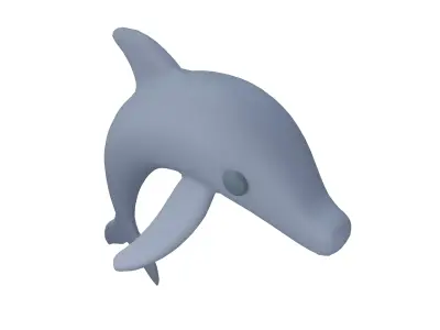 Dolphin Icon v1 003 Low-poly 3D model