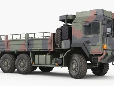 European military truck MAN HX61 3D model