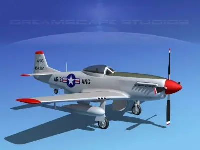 F-51D Mustang Ariz ANG 3D model