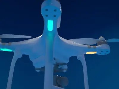 quadrocopter drone high detailed 3D model