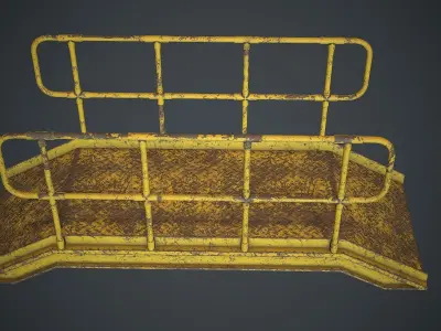 Industrial Metal Platform 1 PBR Game Ready Low-poly 3D model