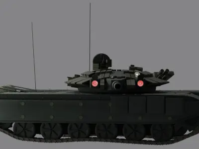 T-90 Main Battle Tank -2 Versions- UA and RU 3D model