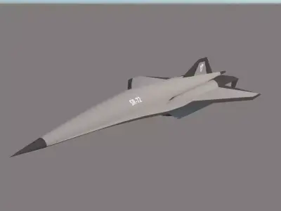 SR-72 fighter jet Low-poly 3D model