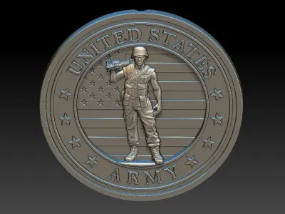 US Soldier  Vietnam  3D STL Model for CNC Router Engraver 3D model