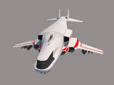 Spaceship CYS-1603 Low-poly 3D model