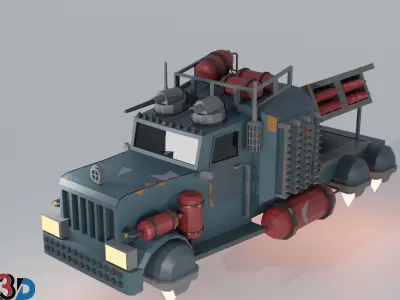 Scifi Car Collection Low Poly Free low-poly 3D model