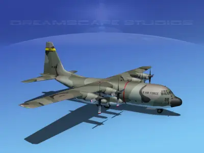 Lockheed C-130 Hercules USAF 3 3D model