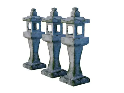 Japanese traditional lantern Free 3D model