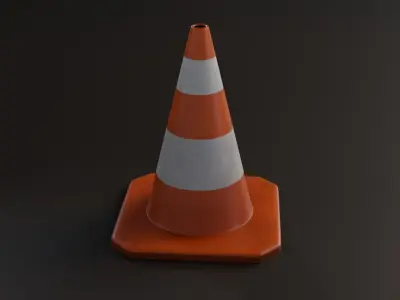 Traffic Cone Free 3D model