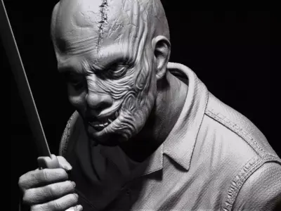 JASON UNMASKED FRIDAY THE 13TH PART 4 BUST 3D Printable 3D model