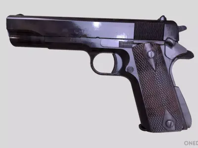 Colt1991 pistol Low-poly 3D model