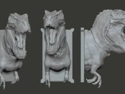 Dinosaur Wall Plaque 3D print model