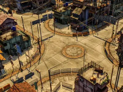 ASIAN ENVIRONMENT SCENE - HONGKONG COMPLETE 3D ASSET DEMO FILE Low-poly 3D model