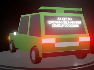 low poly car sport Free low-poly 3D model