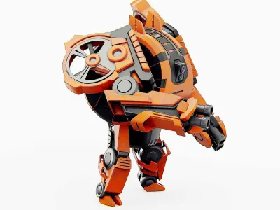 MILITARY ROBOT C-200 Rigged for Unreal Engine - Unity - MIXAMO 3D model