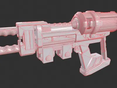 Photon Phaser Gun Low-poly 3D model
