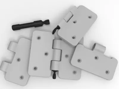 3D Printed Rotational Stopped Hinge Free 3D print model