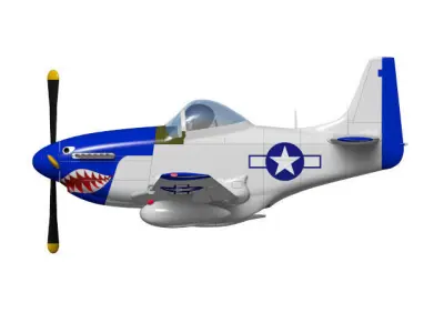 p-51d mustang 3D model