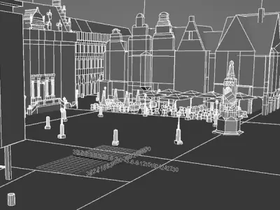Bremen old city centre in germany 3D model