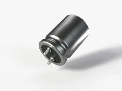 Capacitor with 2K PBR textures Low-poly 3D model