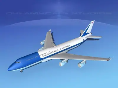 Boeing 747-8I Jumbo Jet USA 3D model