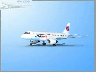 Falcon3D A319 Aero Lloyd 3D model