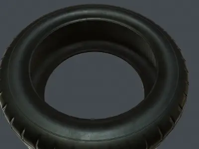 Rubber Tire PBR Game Ready Low-poly 3D model