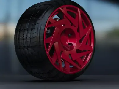 Akida rims wheel auto garage tuning 3D model