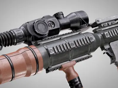 AirTronic Precision Rocket Launcher PSRL FPS Game Ready Weapon Low-poly 3D model