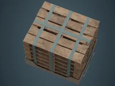 Pallet Rack 1B Low-poly 3D model
