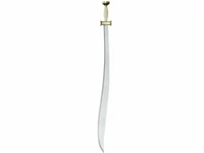 Collection of 36 curved swords 3D model