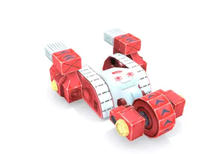 Future combat vehicle  Low-poly 3D model