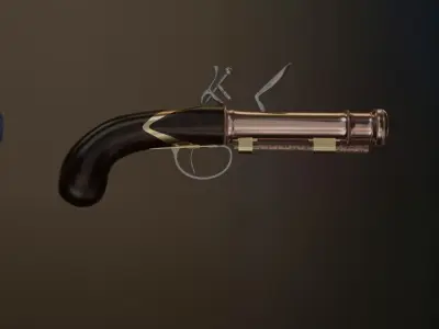 Old Gun Medieval 3D model