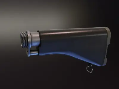 Colt 607 Buttstock Low-poly 3D model