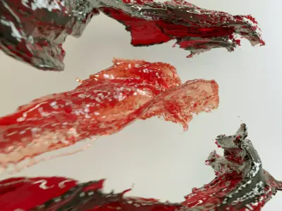 Animated Water Splash 3D model