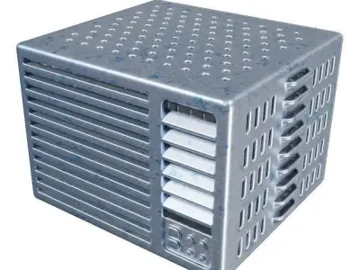 Metallic Air Conditioner Frame 3D model