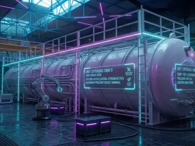 Futuristic Cryogenic Industrial Tank Low-poly 3D model