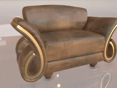 MODERN COUCH AND LOVESEAT UNWRAPPED LIVINGROOM SET  Free 3D model