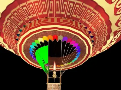 Chinese lantern Air Balloon 3D model