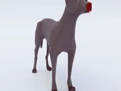 German Mastiff dog 3d model  Low-poly 3D model