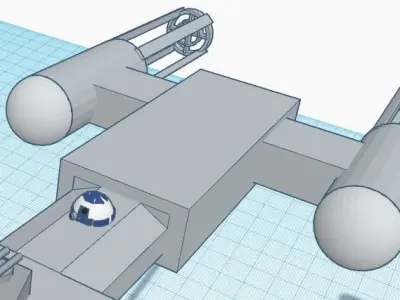 N-1 and BTL Y-Wing and TIEdg Sith trooper Fighter T-70 X-wing 3D print model