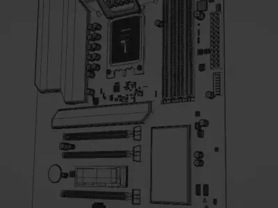 Asus Prime Motherboard z690-p 3D model