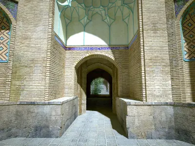 persian architecture old temple Low-poly 3D model