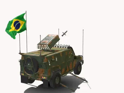 LMV 4X4 IVECO ARMADILLO BR  Low-poly 3D model