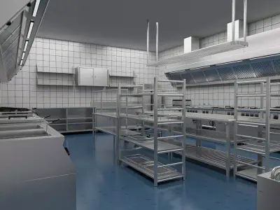 Commercial Kitchen 4 3D model