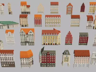 European architectural 3D model