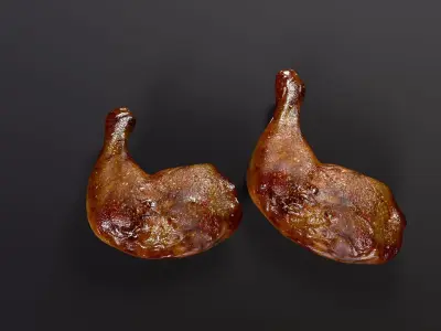 Fried Chicken Low-poly 3D model