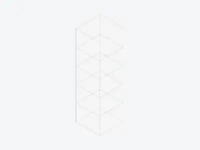 Kinda Locker - Resin - Locka - Five Tier Low-poly 3D model