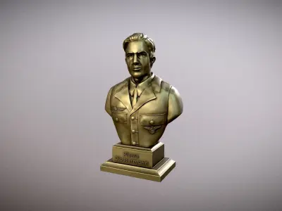 Bust of Pierre Clostermann 3D print model