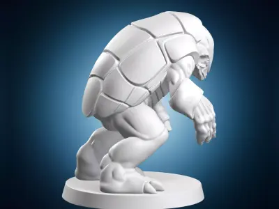 Alien Creature Armored Shell Miniature Sculpt 3D print model